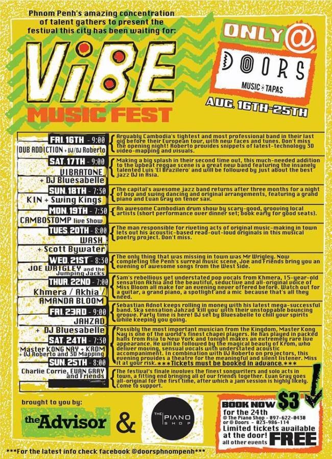 Doors, Phnom Penh, Cambodia - VIBE MUSIC FESTIVAL