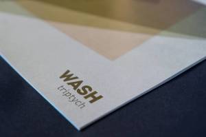 Front cover artwork for spoken word and music album entitled Triptych