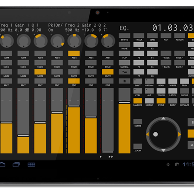 TouchDAW is a full-featured DAW control and general purpose MIDI control app for Android tablets and phones